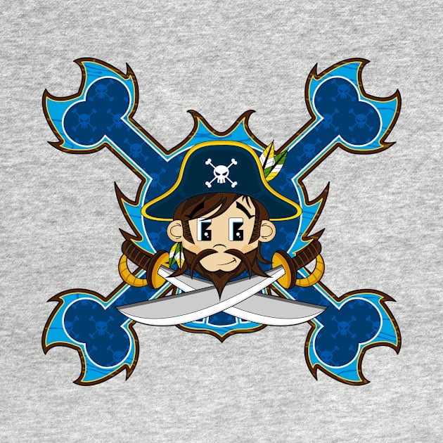 Cartoon Pirate Captain by markmurphycreative